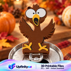 Thanksgiving Turkey Soda Can Opener Keychain STL File