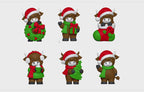 Christmas Highland Cow STL Bundle with Wreath Tree and Cocoa 2
