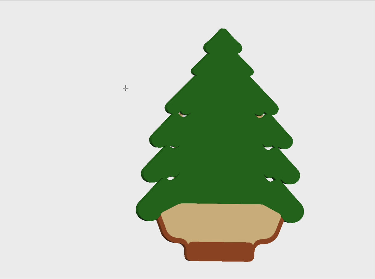 Christmas Tree Game Board STL with 9 Festive Holiday Icons 2