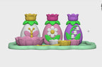 Flower Tea Party Playset STL Bundle with Tray Bowls and Bottles