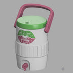 Pink and Green Lips Mini Water Cooler STL File with Handle and Spigot