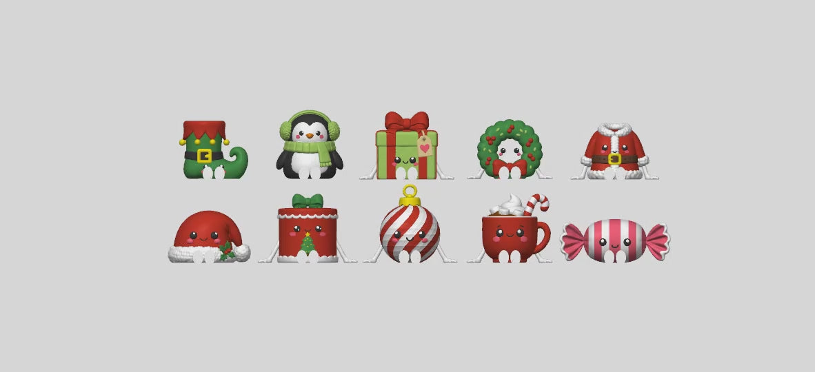 Christmas Shelf Sitter STL Bundle with Flexi Legs Penguin Wr 2