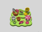 Gardening Playset STL Bundle with Wheelbarrow Watering Can and Pots