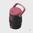 Pretty Girl Mini Water Cooler STL in Black and Pink with Handle