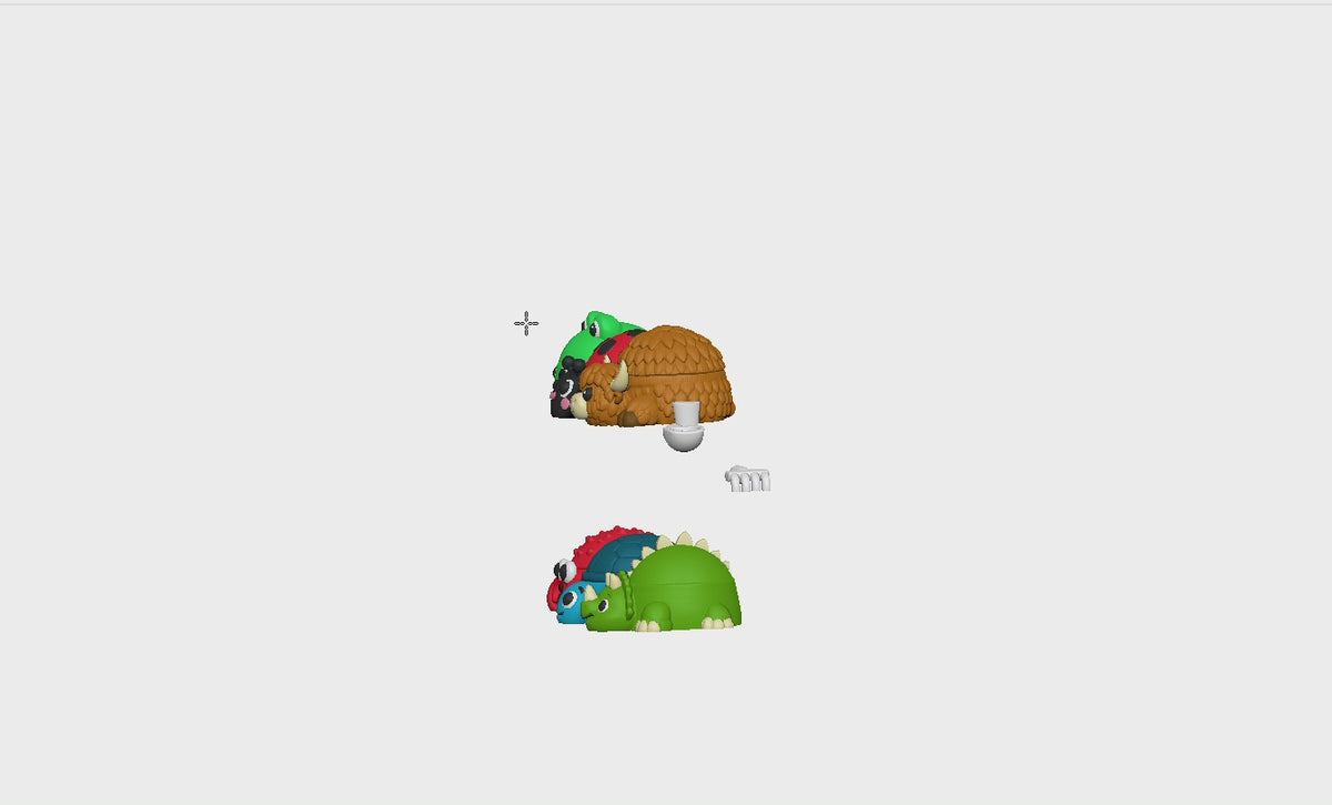 Animal Sandbox STL Bundle with Lids Frog Ladybug Cow Crab Turtle Dino